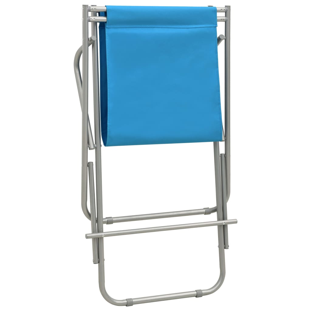 vidaXL Bujane krzesła, 2 szt., stal, niebieskie