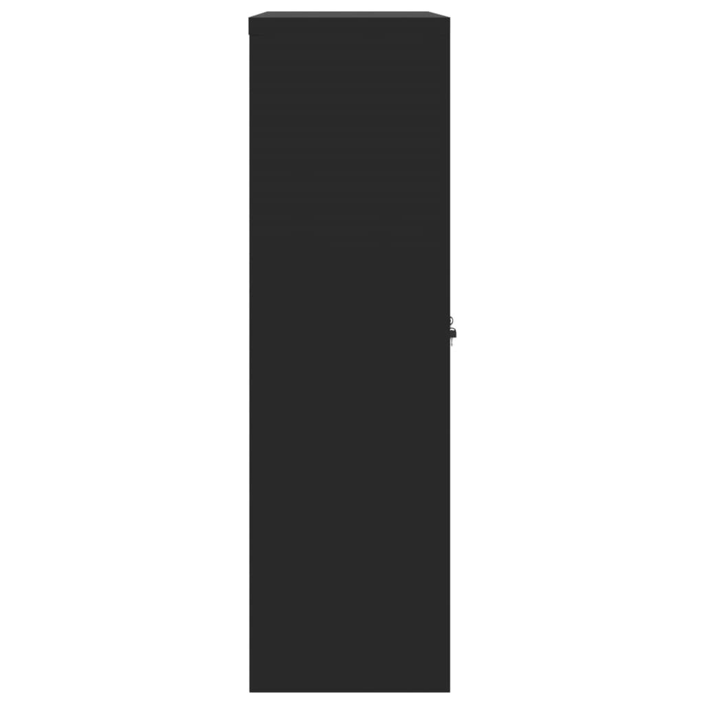 vidaXL Szafa na dokumenty, czarna, 90x40x140 cm, stalowa