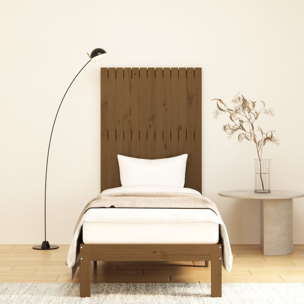vidaXL Wezgłowie łóżka, miodowy brąz, 82,5x3x110 cm, drewno sosnowe