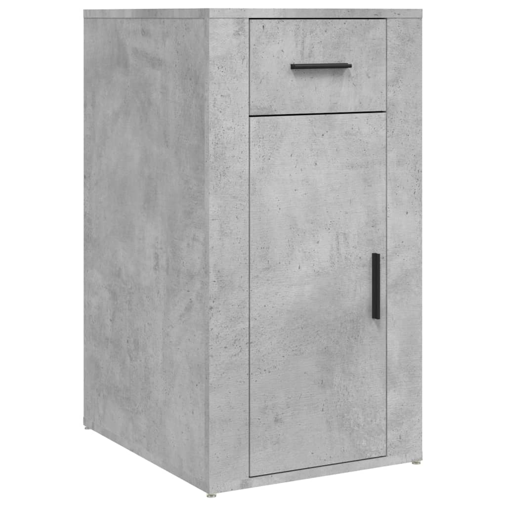 vidaXL Biurko z szafkami, szarość betonu, materiał drewnopochodny