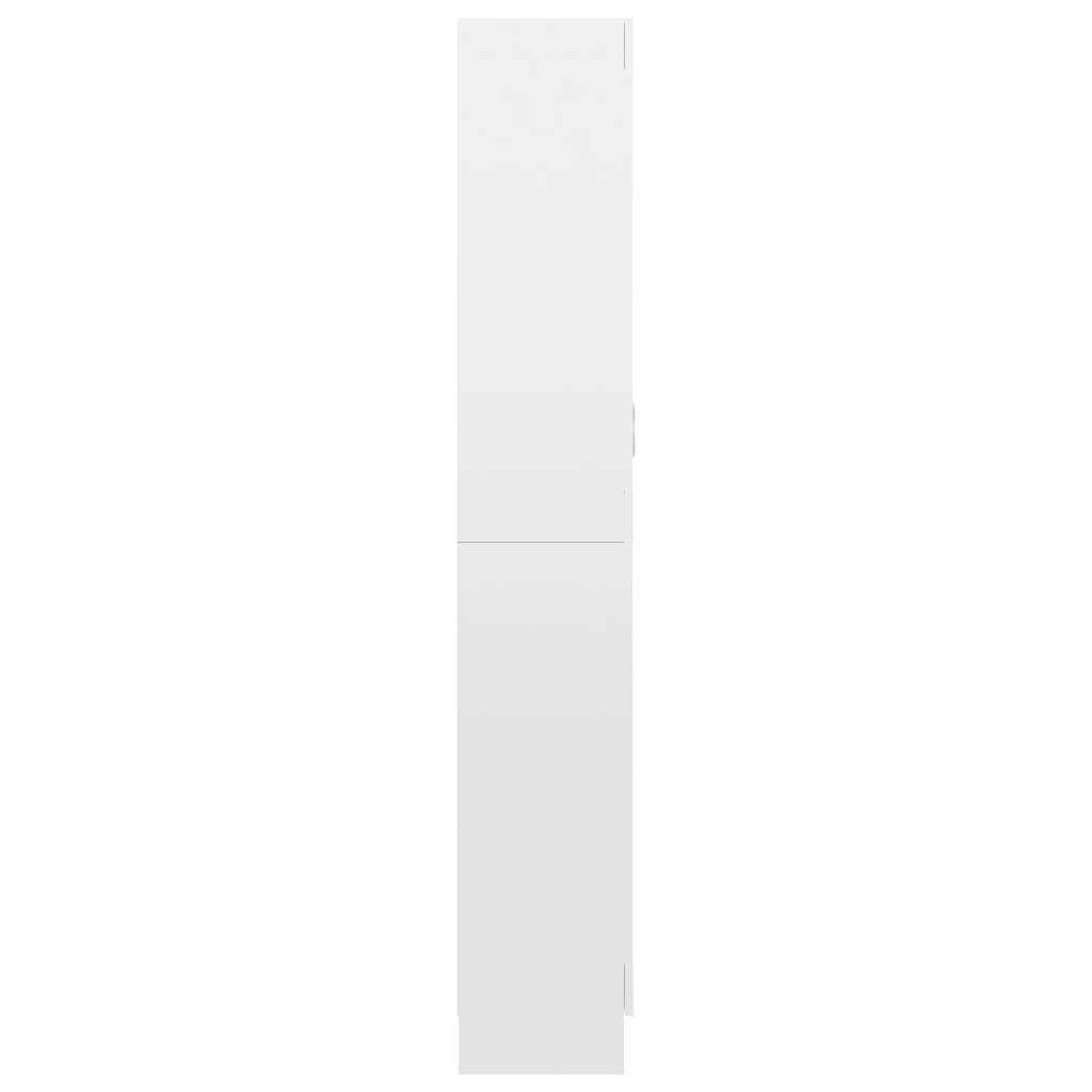vidaXL Witryna, wysoki połysk, biała, 82,5x30,5x185,5 cm, płyta