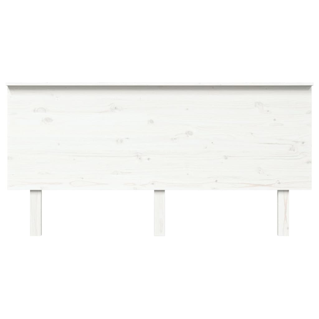 vidaXL Wezgłowie łóżka, białe, 164x6x82,5 cm, lite drewno sosnowe