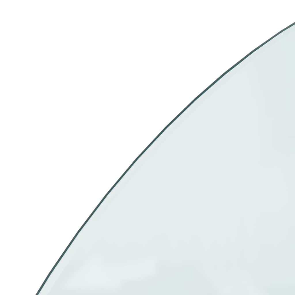 vidaXL Panel kominkowy, szklany, półokrągły, 1200x500 mm