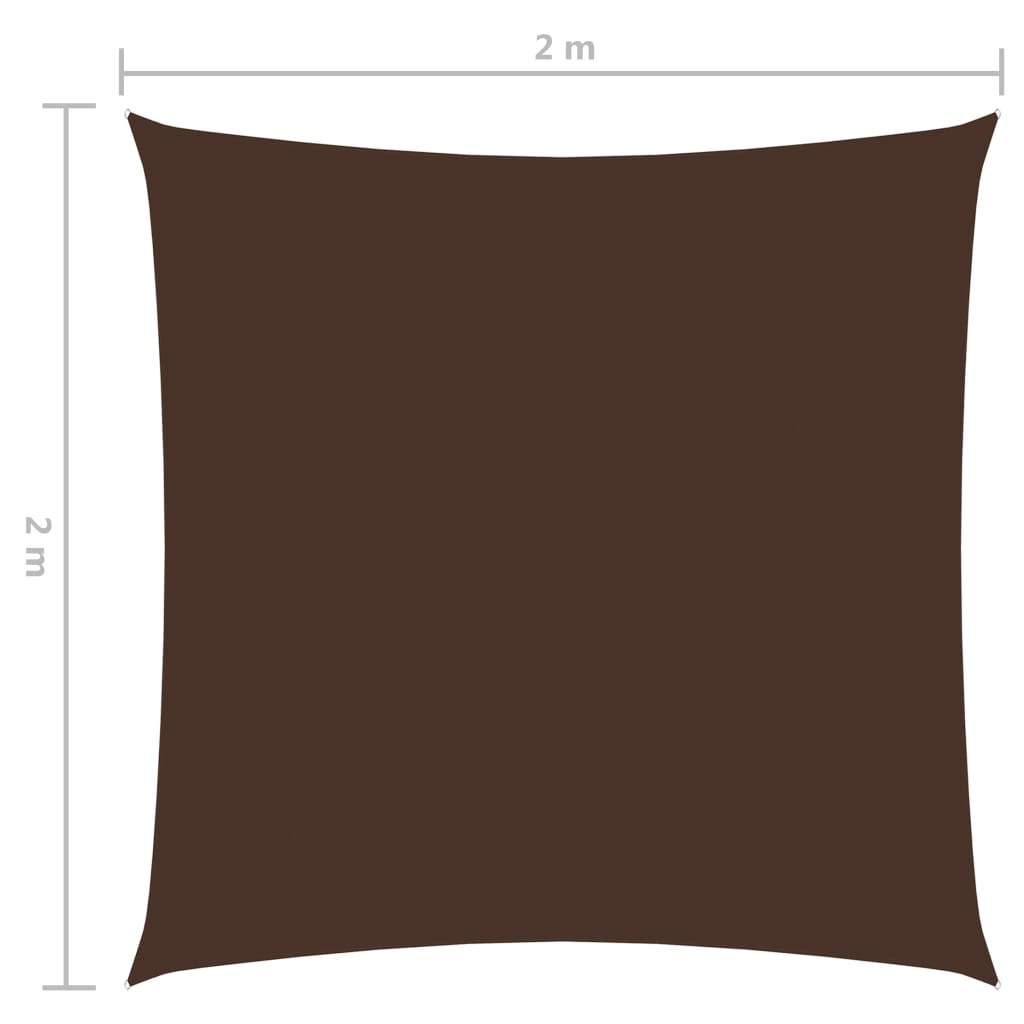 vidaXL Żagiel ogrodowy, tkanina Oxford, kwadratowy, 2x2 m, brązowy
