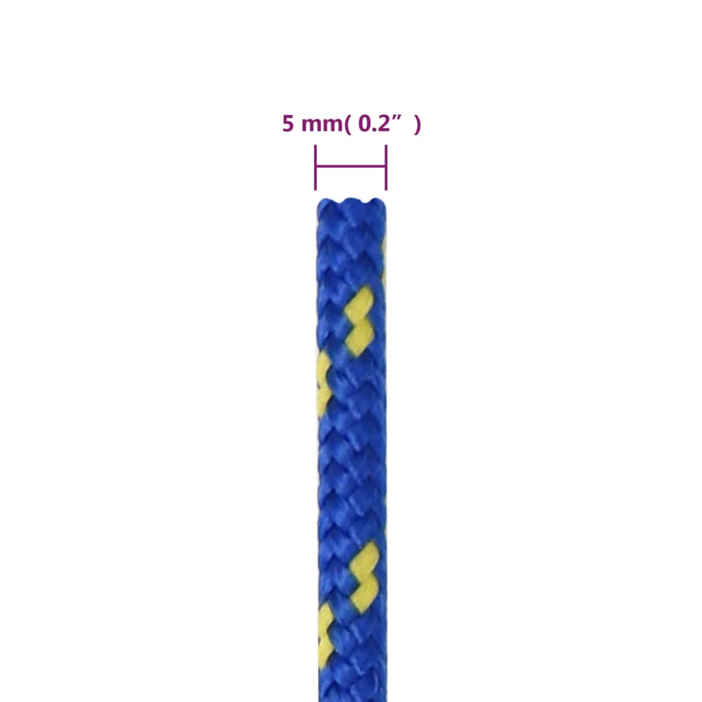 vidaXL Linka żeglarska, niebieska, 5 mm, 50 m, polipropylen