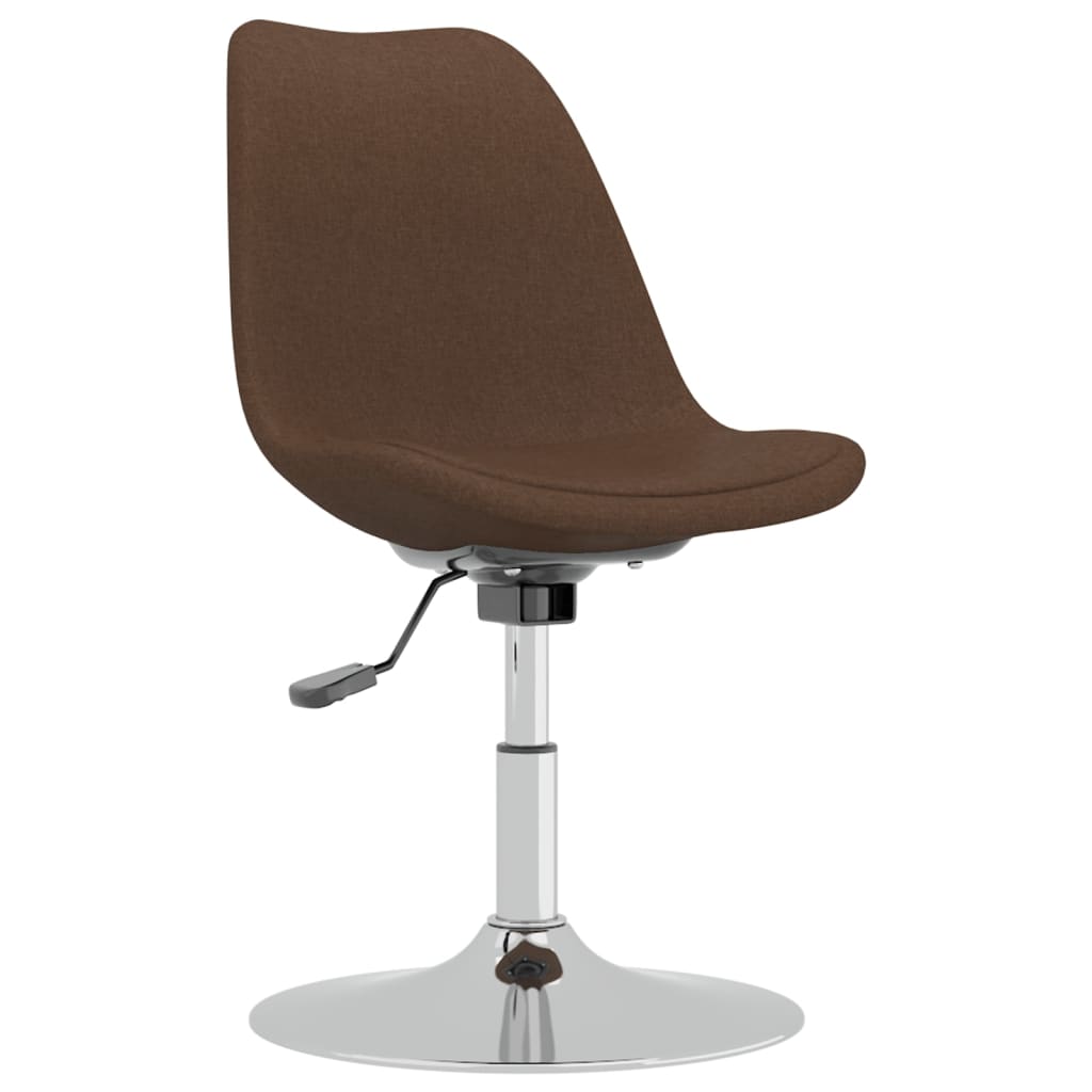 vidaXL Obrotowe krzesła stołowe, 6 szt., brązowe, tkanina