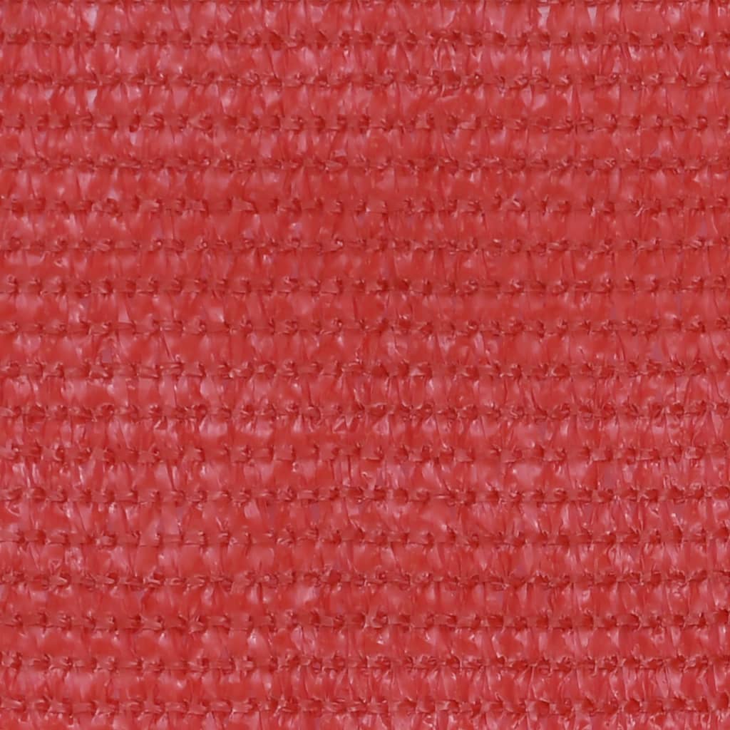 vidaXL Parawan balkonowy, czerwony, 90x600 cm, HDPE