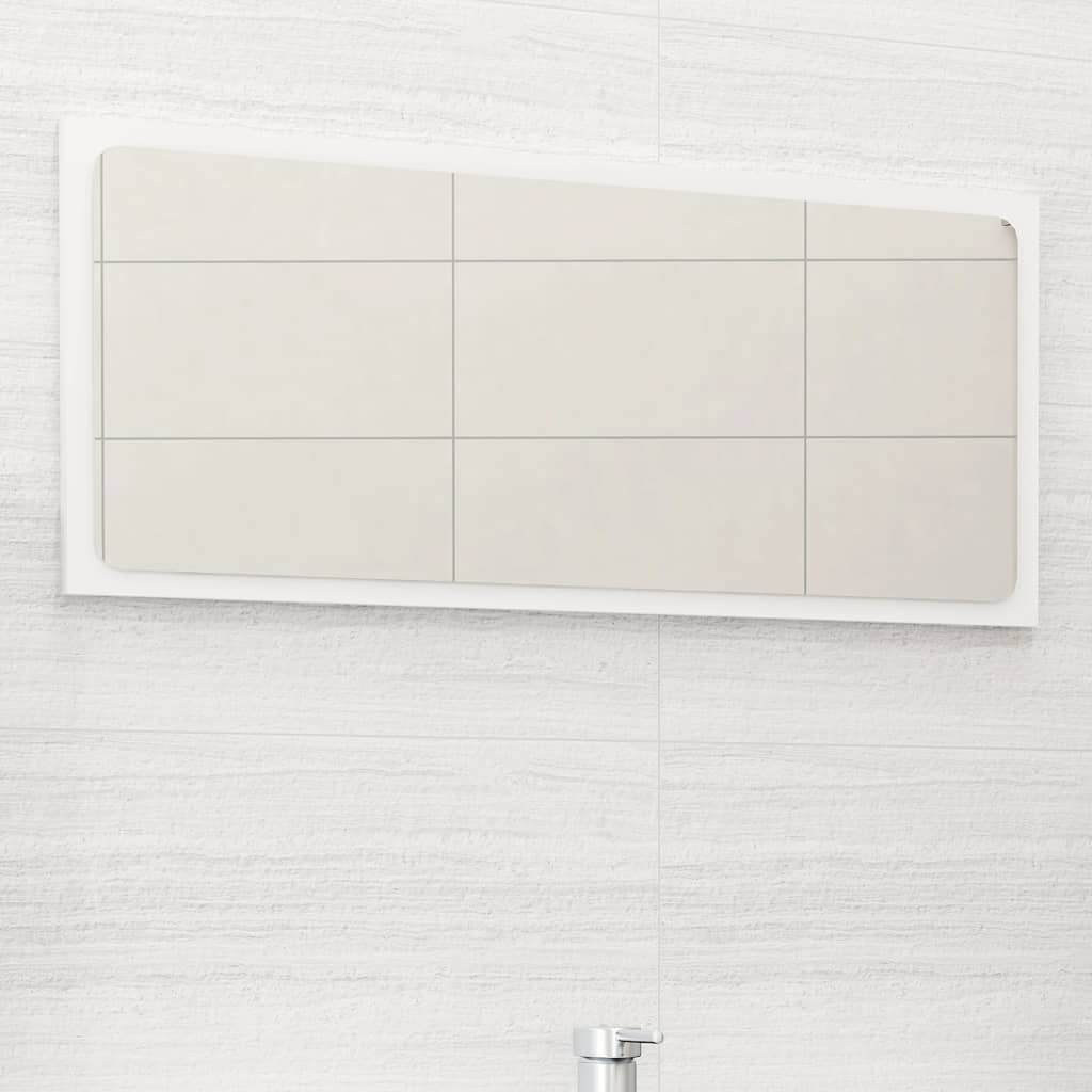 vidaXL Lustro łazienkowe, białe, 80x1,5x37 cm, płyta wiórowa