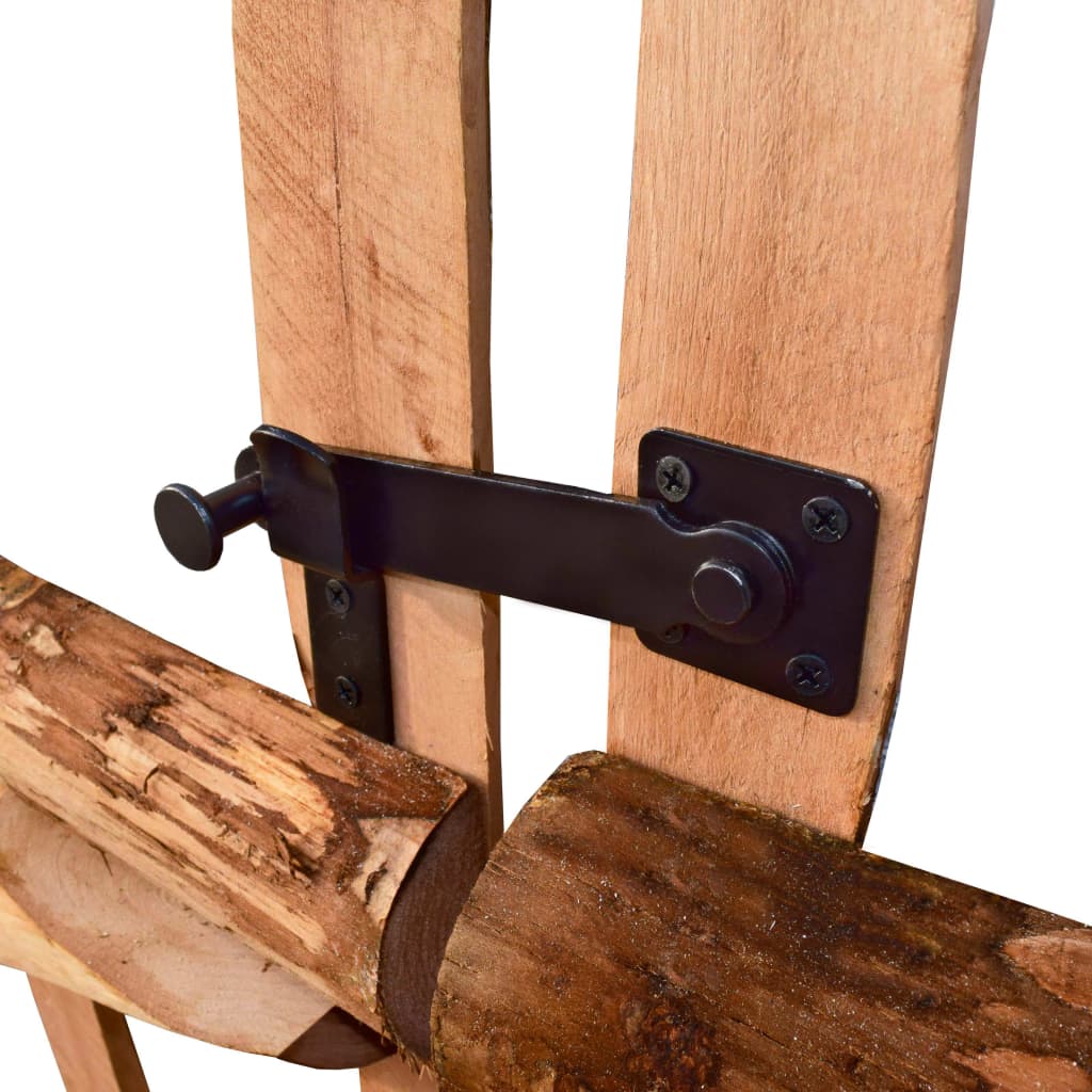 vidaXL Podwójna brama drewniana, impregnowana leszczyna, 300x90 cm