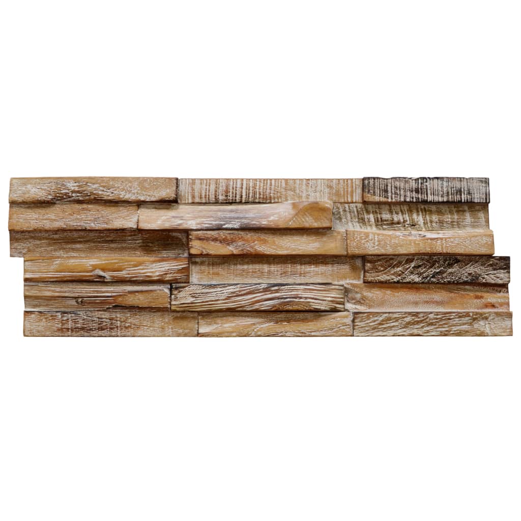 vidaXL Ścienne panele okładzinowe 3D, 10 szt., 1,01 m², drewno tekowe