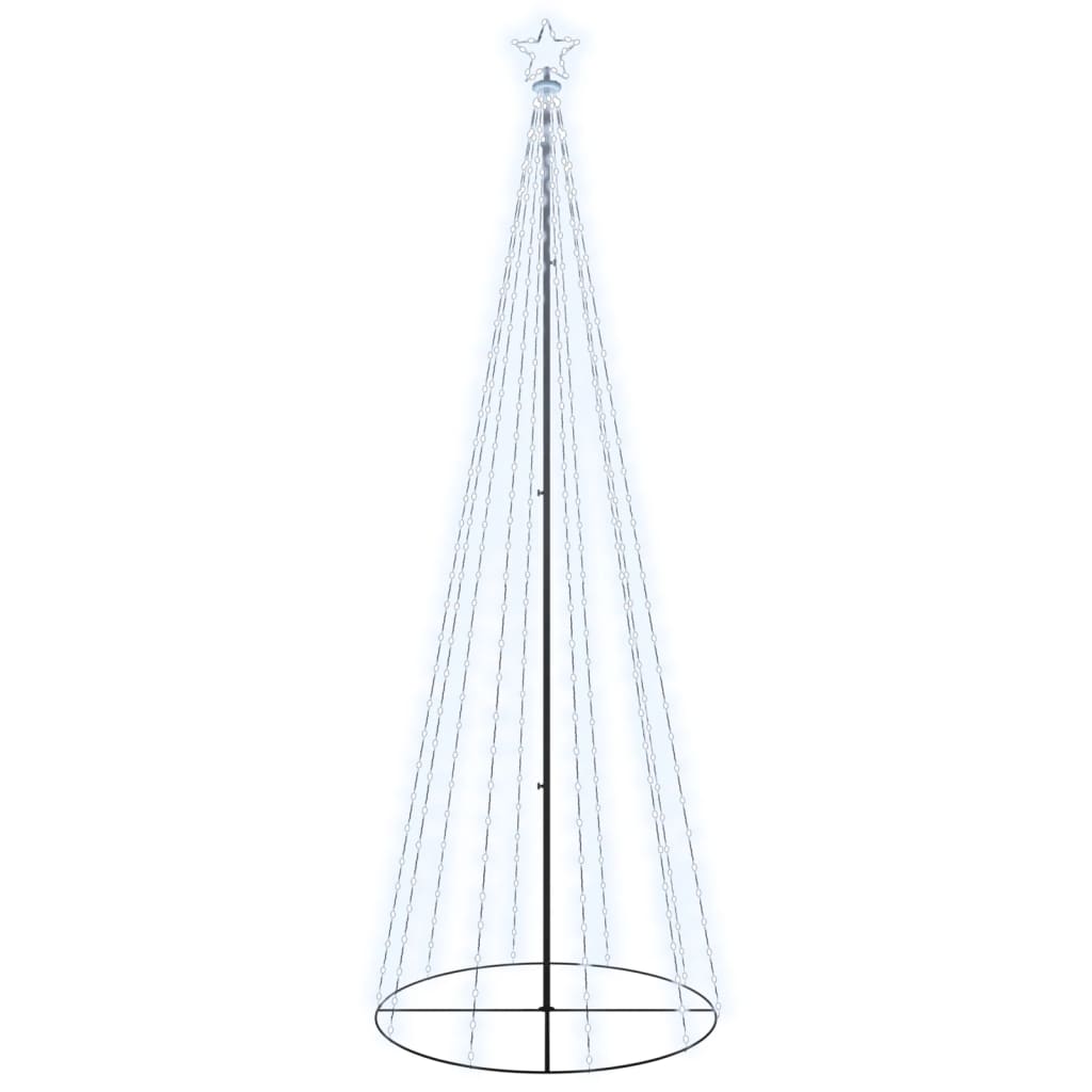 vidaXL Choinka stożkowa, 310 zimnych białych LED, 100x300 cm