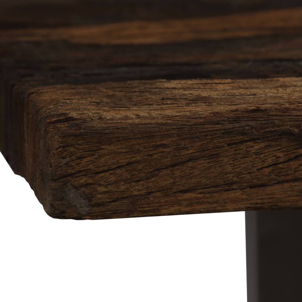 vidaXL Stół jadalniany, lite drewno z odzysku i stal, 118x55x76 cm