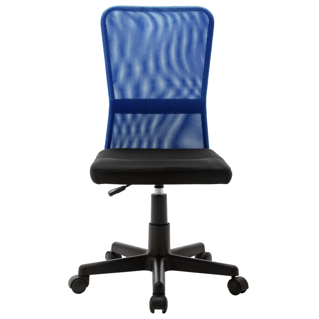 vidaXL Krzesło biurowe, czarno-niebieskie, 44x52x100 cm, z siatką