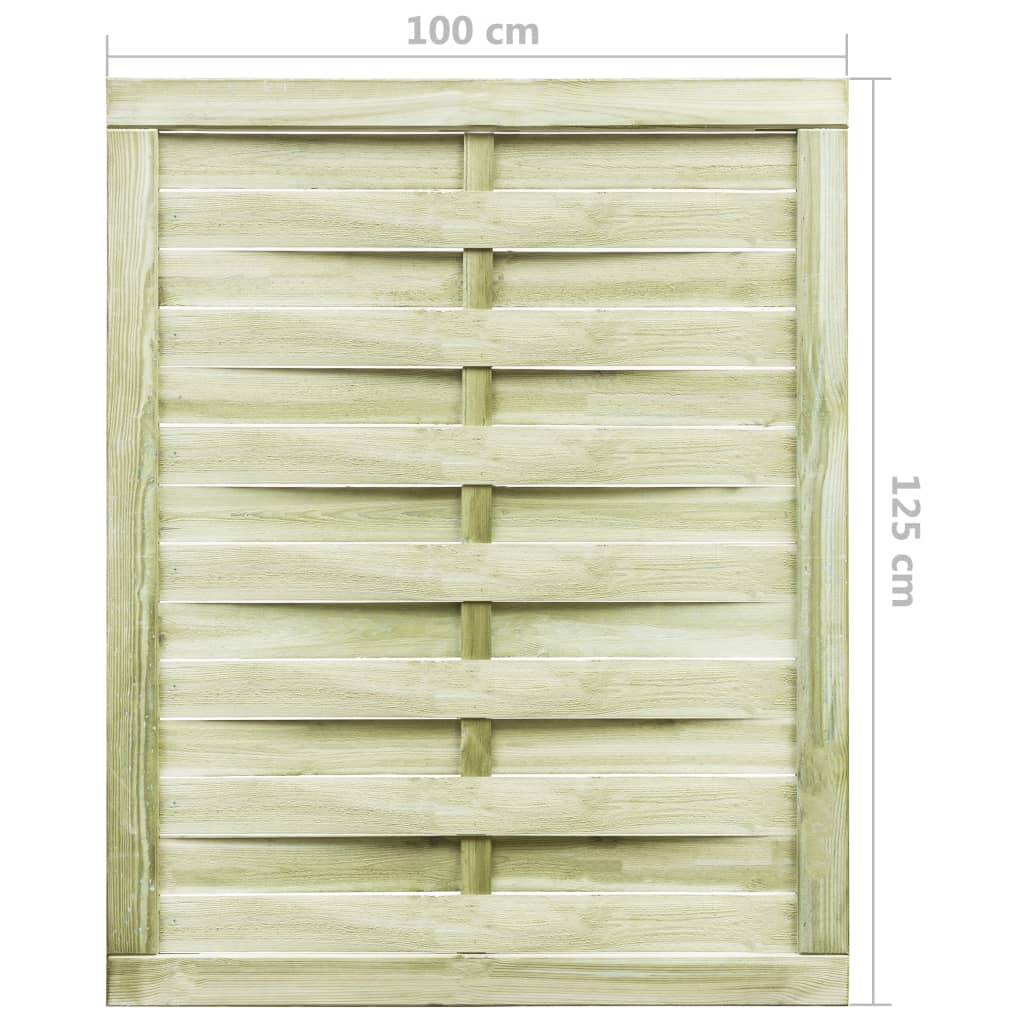 vidaXL Furtka ogrodowa, impregnowana sosna, 100x125 cm, zielona