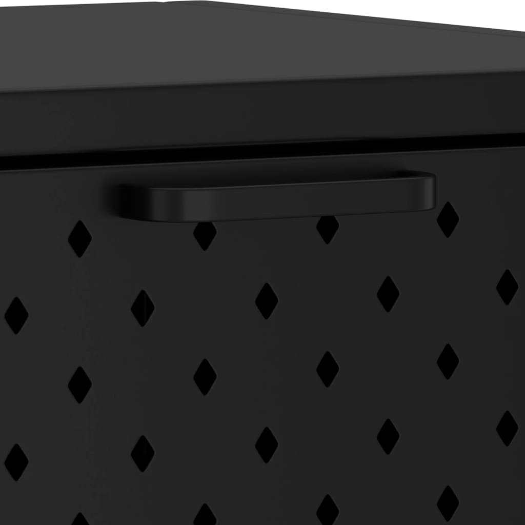 vidaXL Stolik konsolowy, czarny, 72x35x75 cm, stalowy