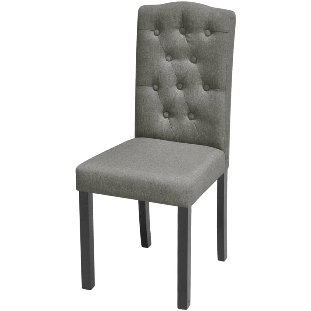 vidaXL Krzesła do jadalni, 2 szt., szare, tapicerowane tkaniną