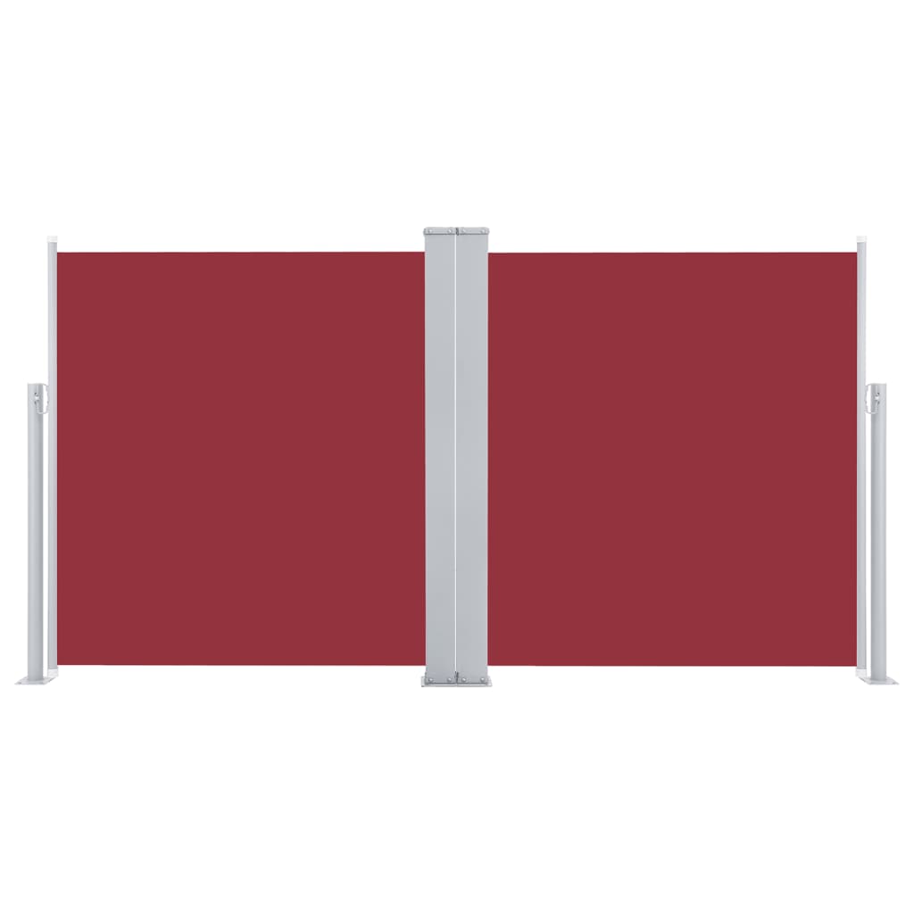 vidaXL Zwijana markiza boczna na taras, czerwona, 117 x 600 cm