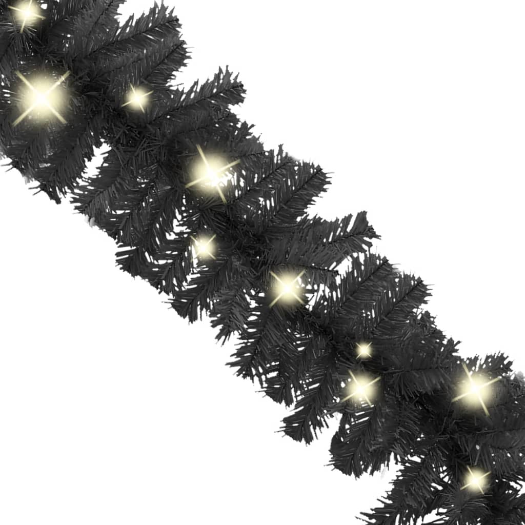vidaXL Girlanda świąteczna z lampkami LED, 5 m, czarna