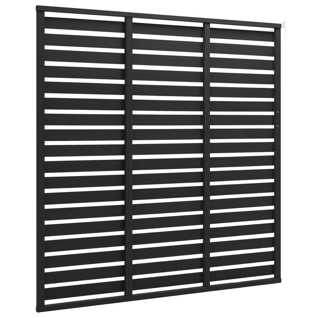 vidaXL Panel ogrodzeniowy z WPC, 180x180 cm, czarny