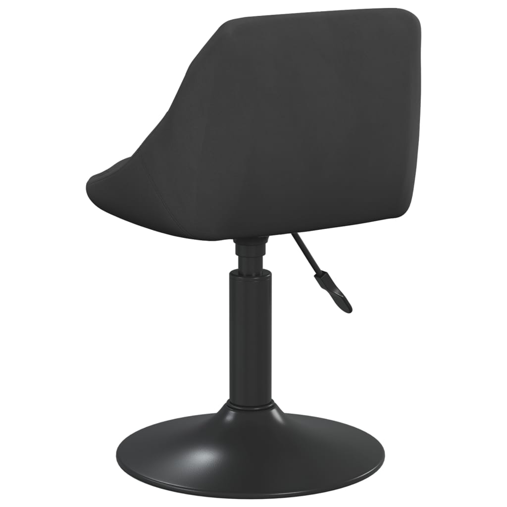 vidaXL Obrotowe krzesła stołowe, 4 szt., czarne, obite aksamitem