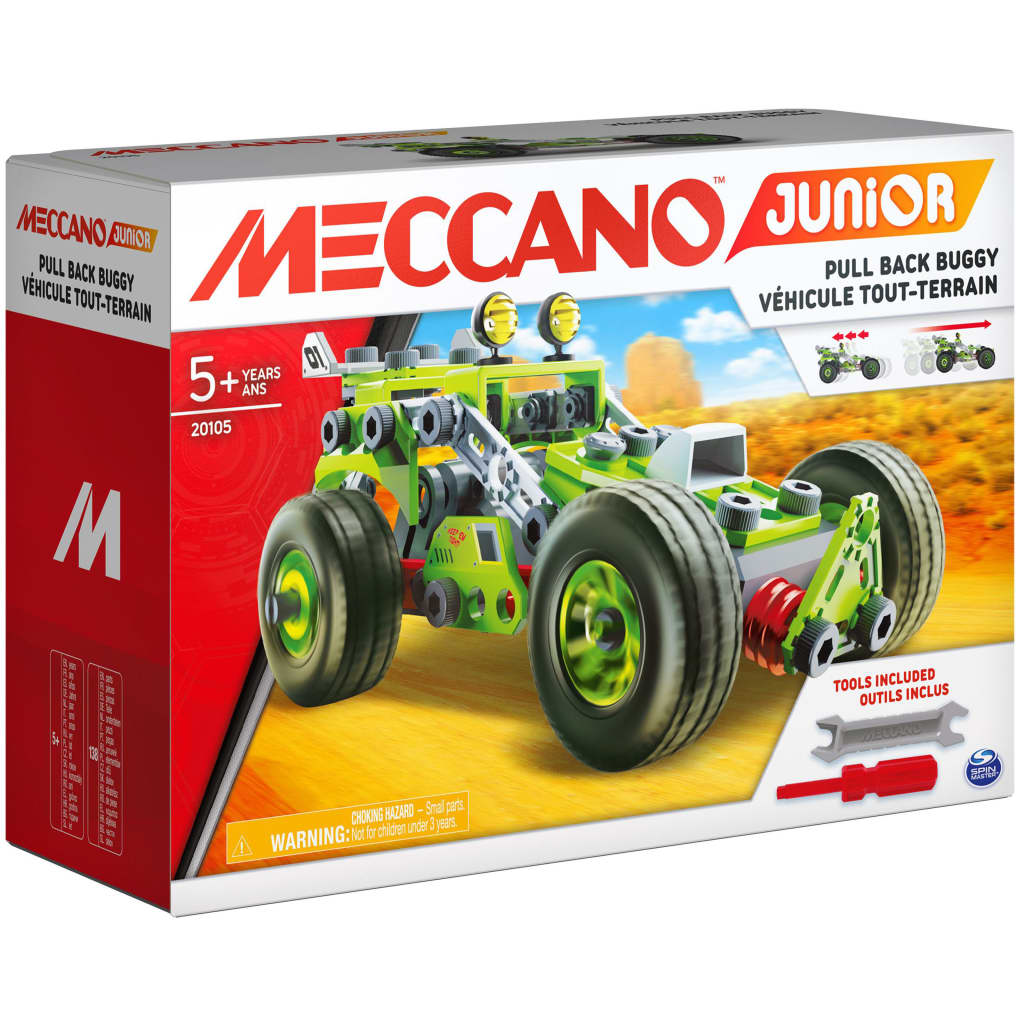 Meccano Junior Pojazd typu pull back buggy, Deluxe