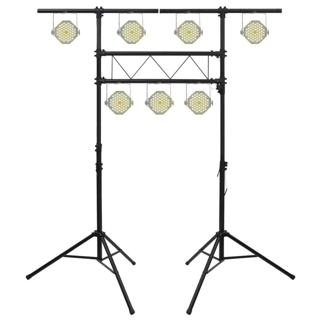 vidaXL Statyw oświetleniowy, czarny, 238x115x(180-300) cm, stalowy