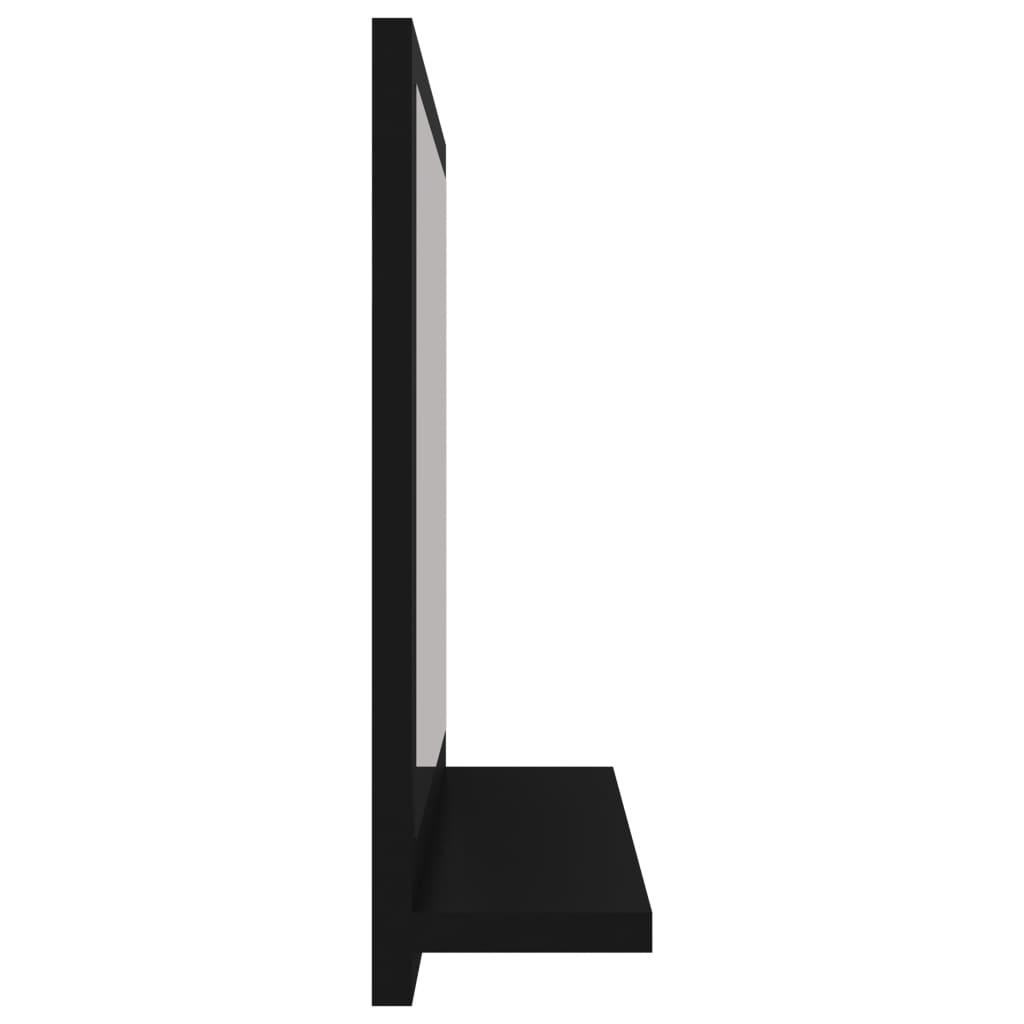 vidaXL Lustro łazienkowe, czarne 40x10,5x37 cm materiał drewnopochodny