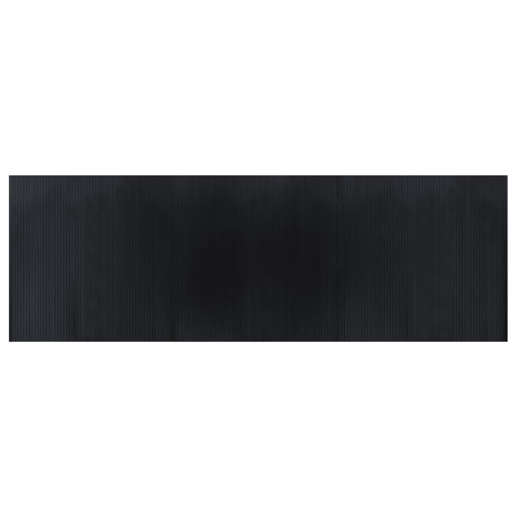 vidaXL Dywan prostokątny, czarny, 100x300 cm, bambusowy