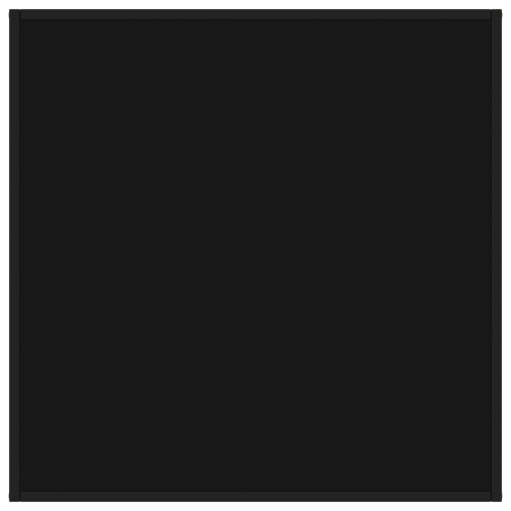 vidaXL Stolik kawowy, szkło w kolorze czarnym, 90x90x50 cm
