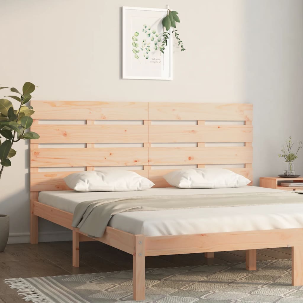 vidaXL Wezgłowie łóżka, 120x3x80 cm, lite drewno sosnowe