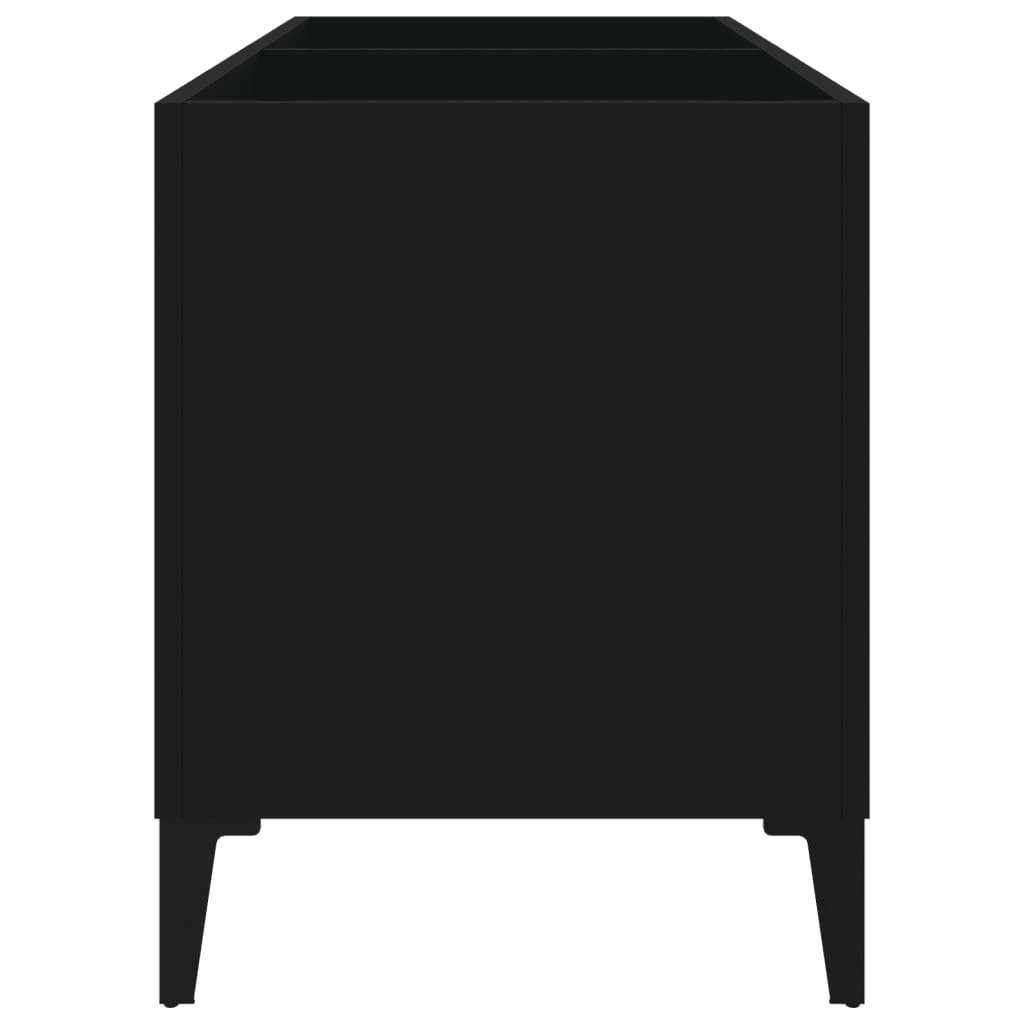vidaXL Szafka na płyty, czarna, 74,5x38x48 cm, materiał drewnopochodny
