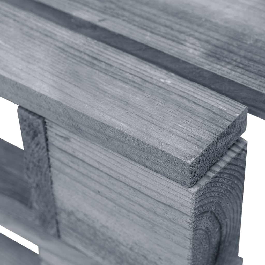 vidaXL Ogrodowy stołek z palet, impregnowane na szaro drewno sosnowe