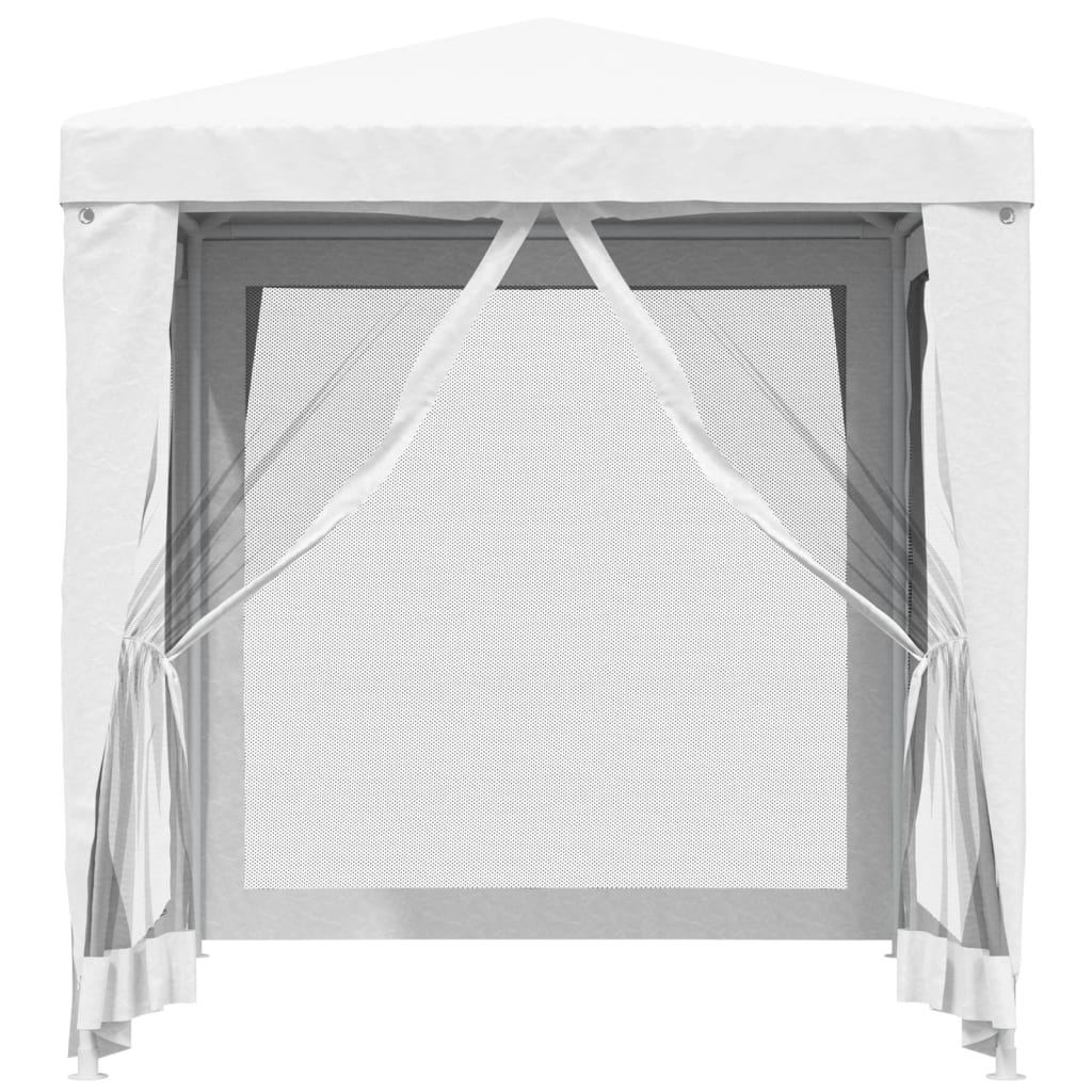 vidaXL Namiot imprezowy z 4 siatkowymi ściankami, 2x2 m, biały