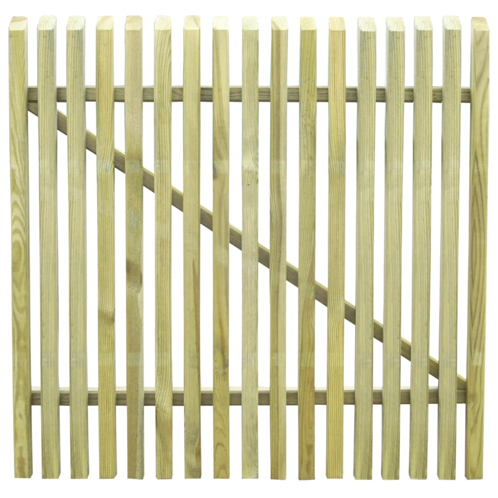vidaXL Furtka sztachetowa, impregnowane drewno sosnowe, 100x100 cm