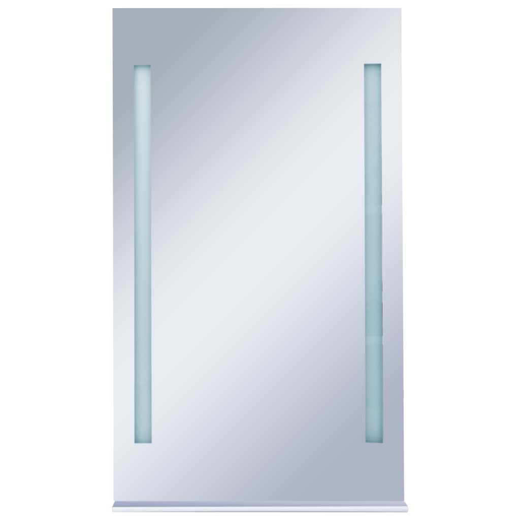 vidaXL Ścienne lustro łazienkowe z LED, z półką, 60 x 100 cm