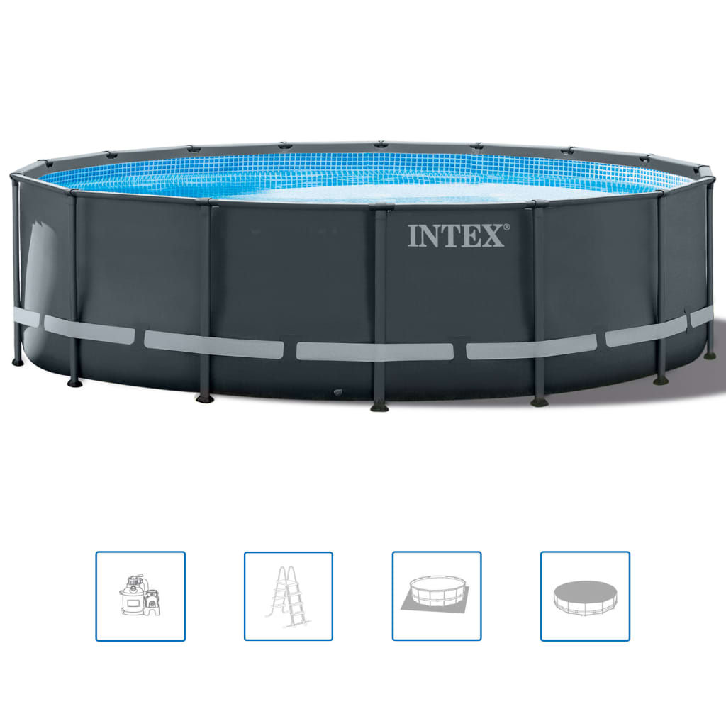 Intex Basen okrągły z akcesoriami Ultra XTR Frame, 488x122 cm, 26326GN