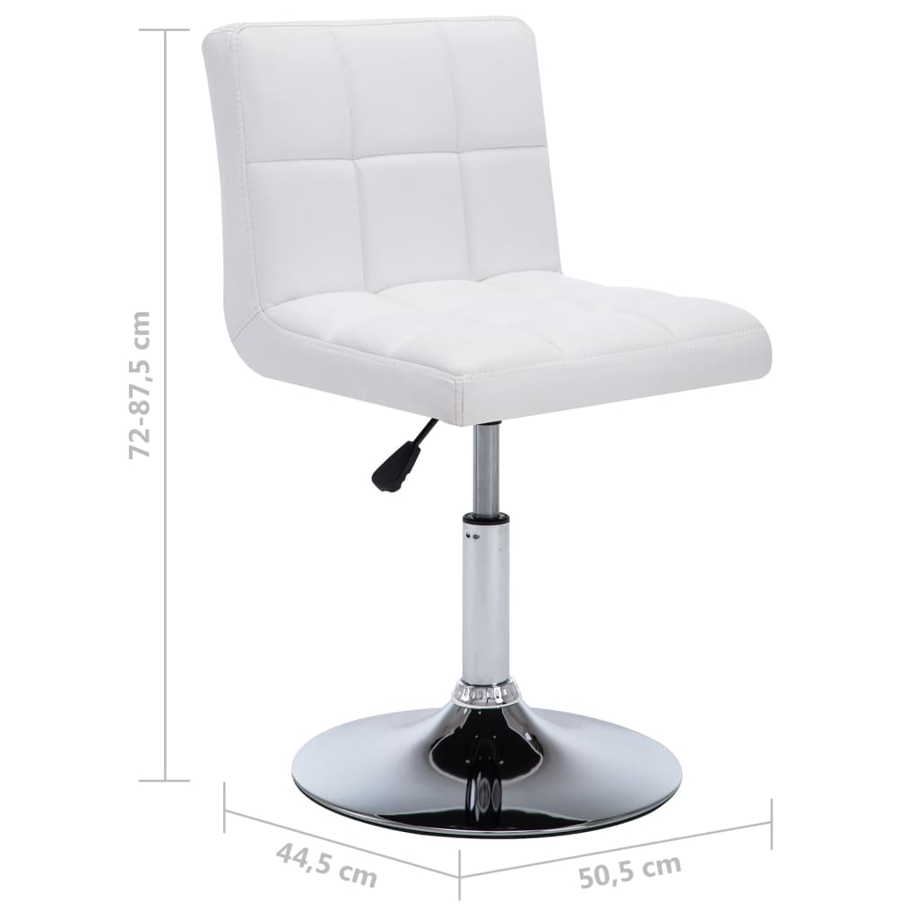 vidaXL Krzesła stołowe, 2 szt., białe, sztuczna skóra