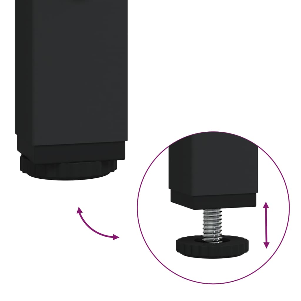 vidaXL Stolik konsolowy, czarny, 75x30,5x75 cm