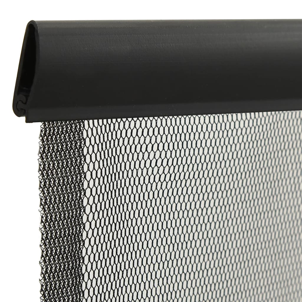 vidaXL Moskitiera na drzwi, 10-panelowa, czarna, 240x240 cm
