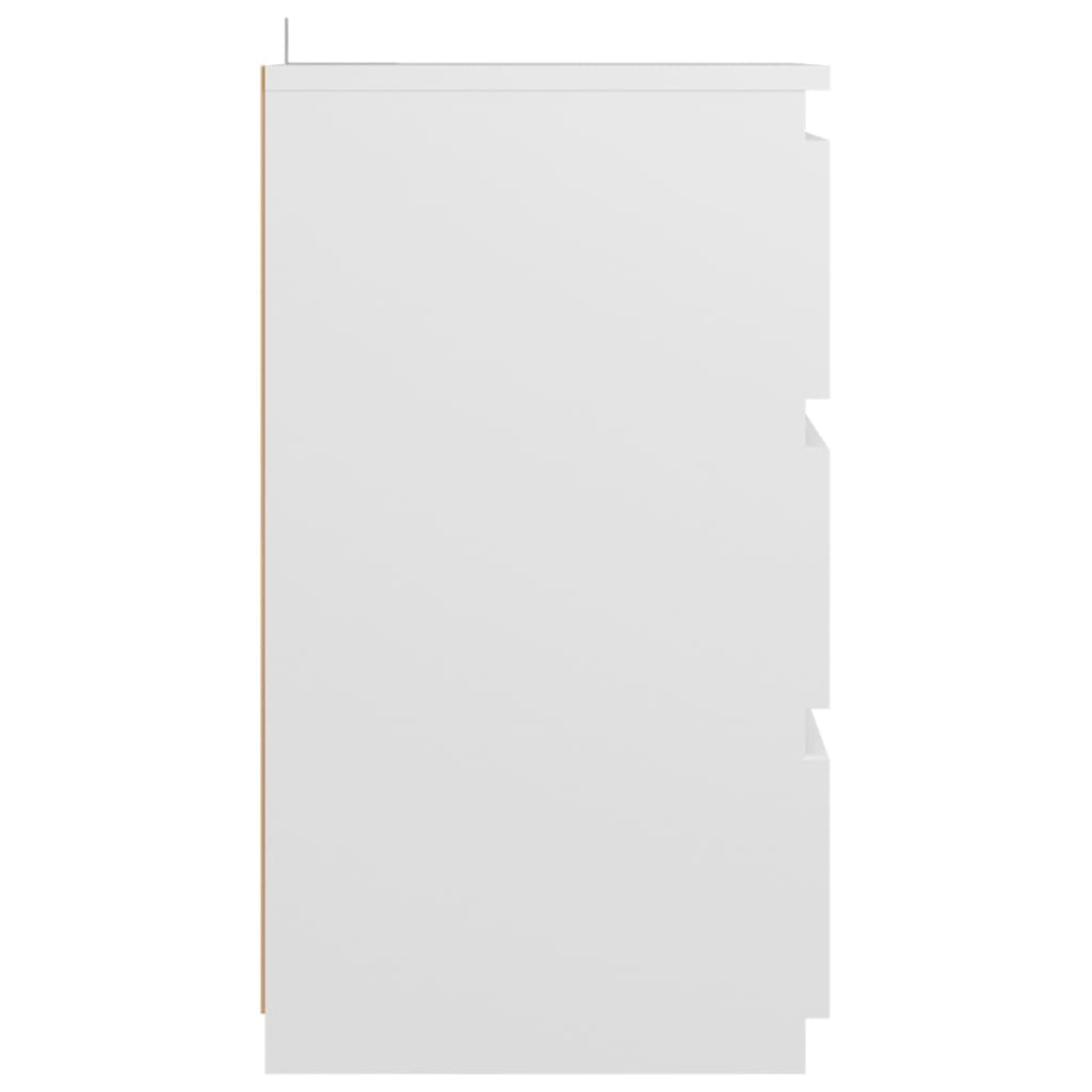 vidaXL Szafka nocna, biała, 40x35x62,5 cm, płyta wiórowa