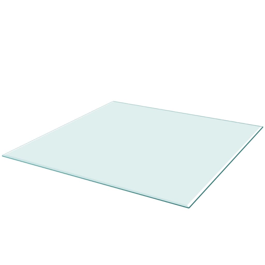 vidaXL Blat stołu szklany, kwadratowy 800x800 mm