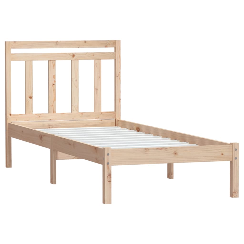 vidaXL Rama łóżka, 75x190 cm, lite drewno