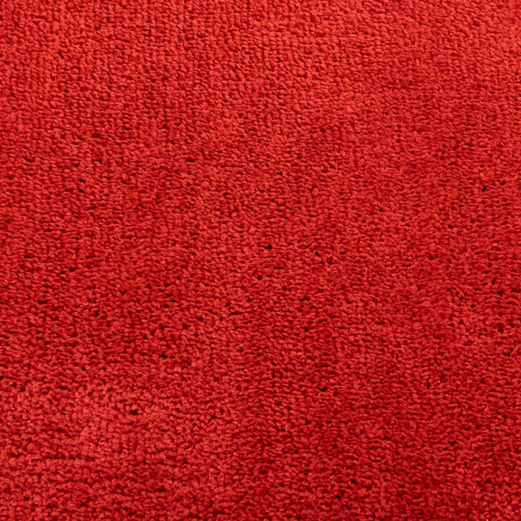 vidaXL Dywan OVIEDO z krótkim włosiem, czerwony, 80x250 cm