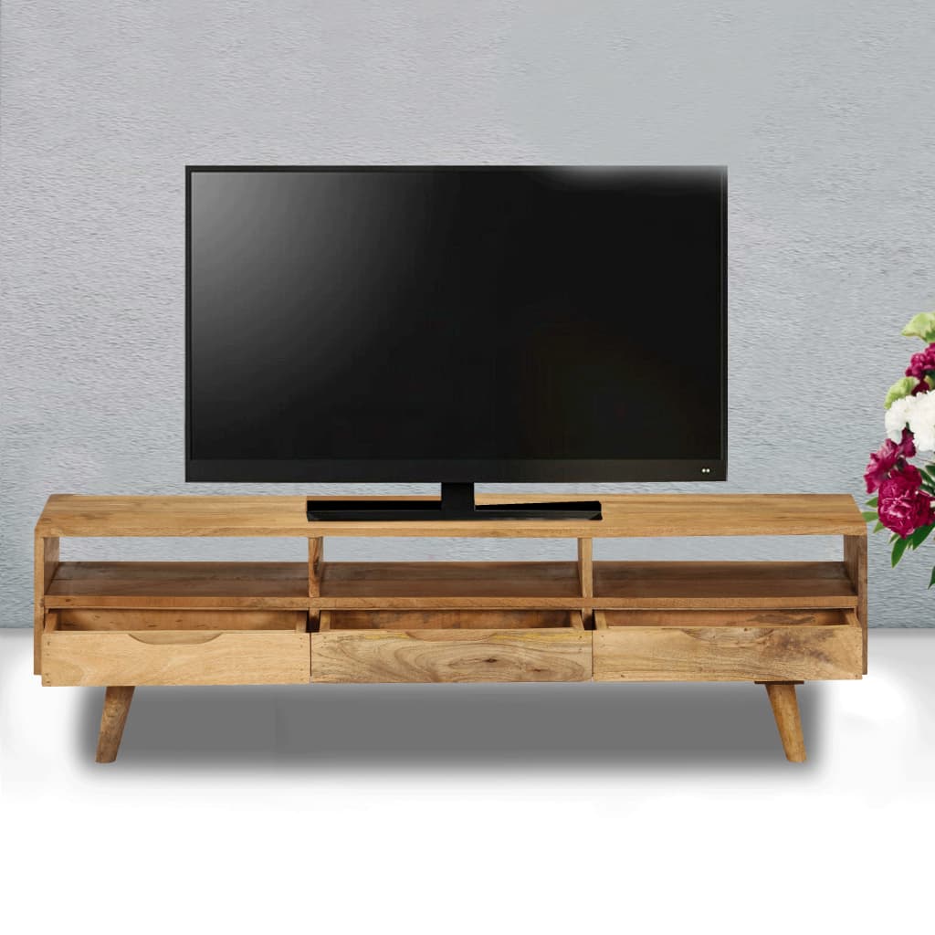 vidaXL Szafka pod telewizor, lite drewno mango, 140 x 30 x 41 cm