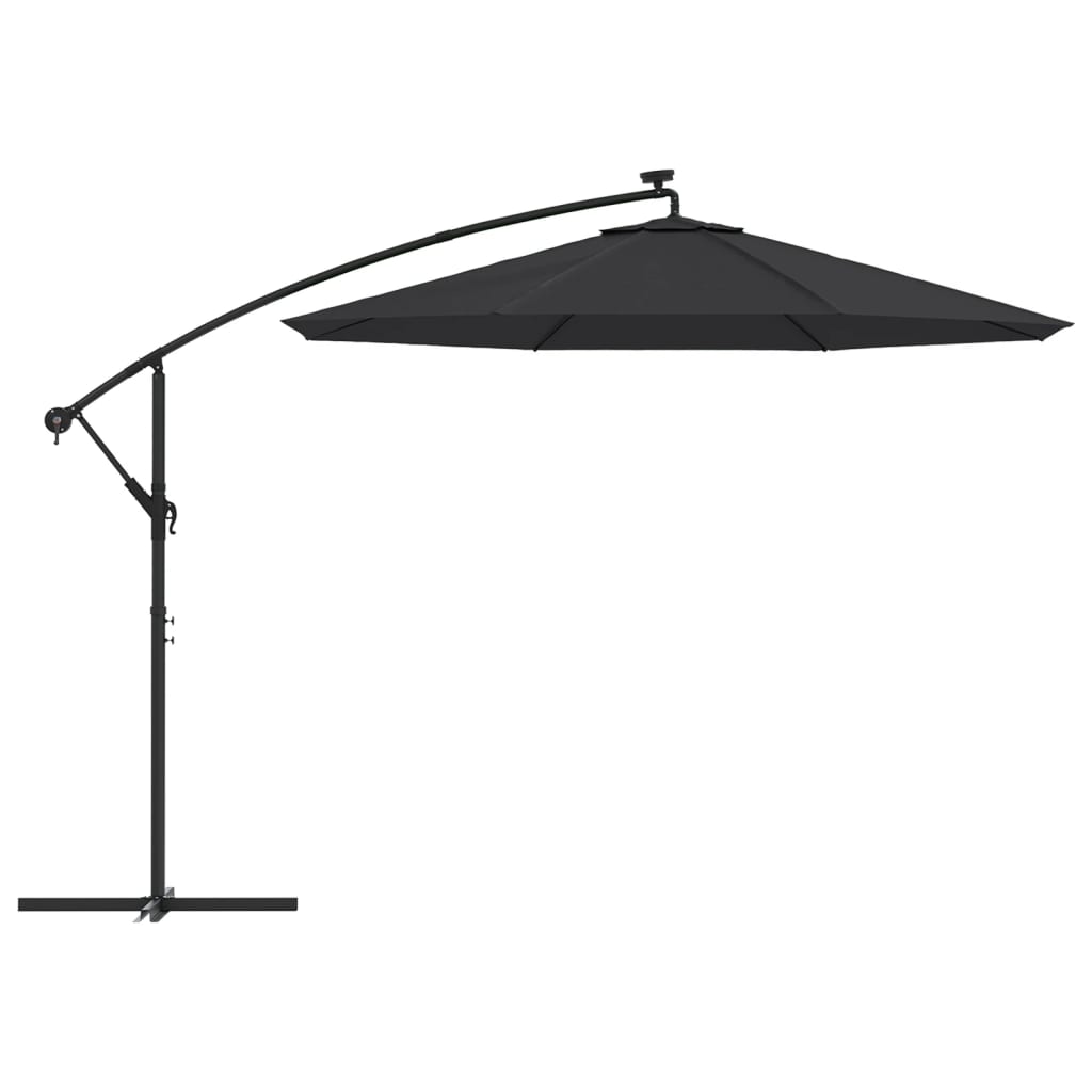 vidaXL Zamienne pokrycie parasola ogrodowego, czarne, 300 cm