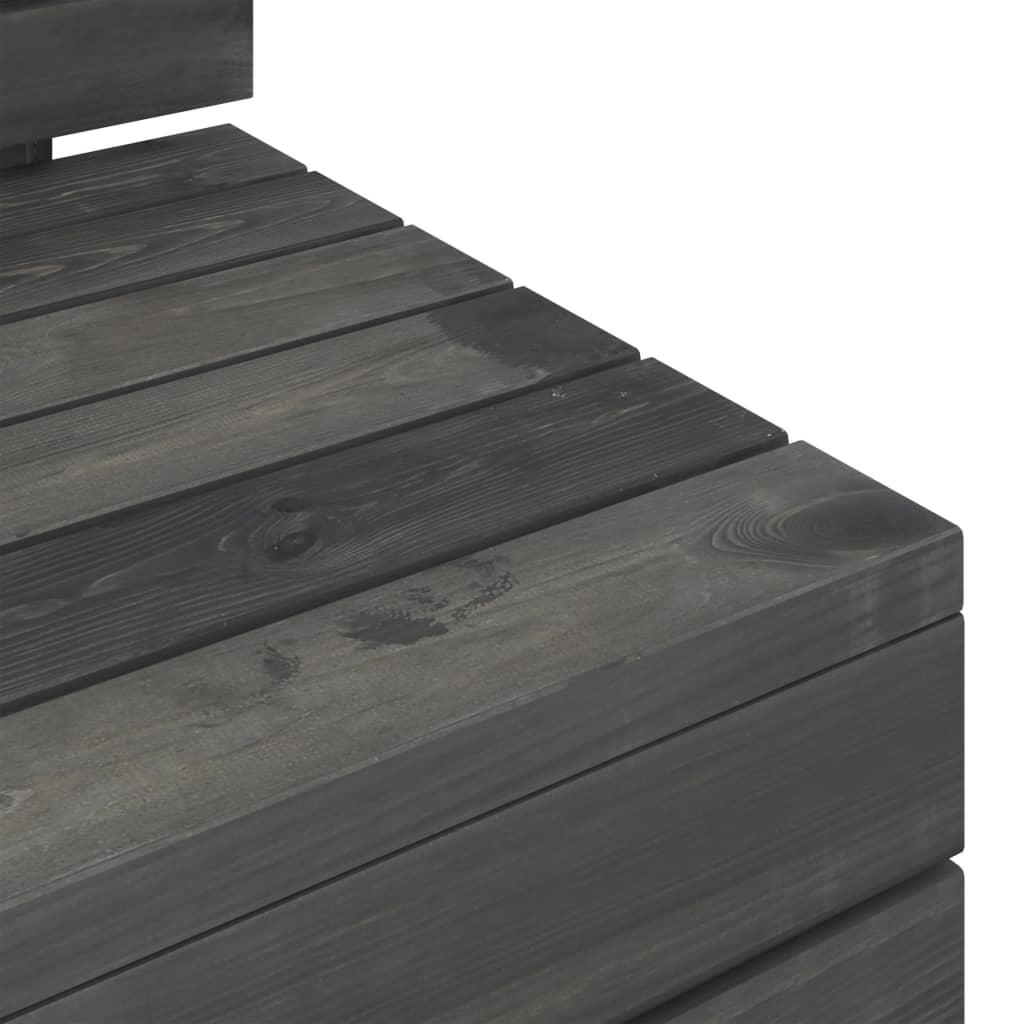 vidaXL 12-cz. zestaw wypoczynkowy z palet, drewno sosnowe, ciemnoszary