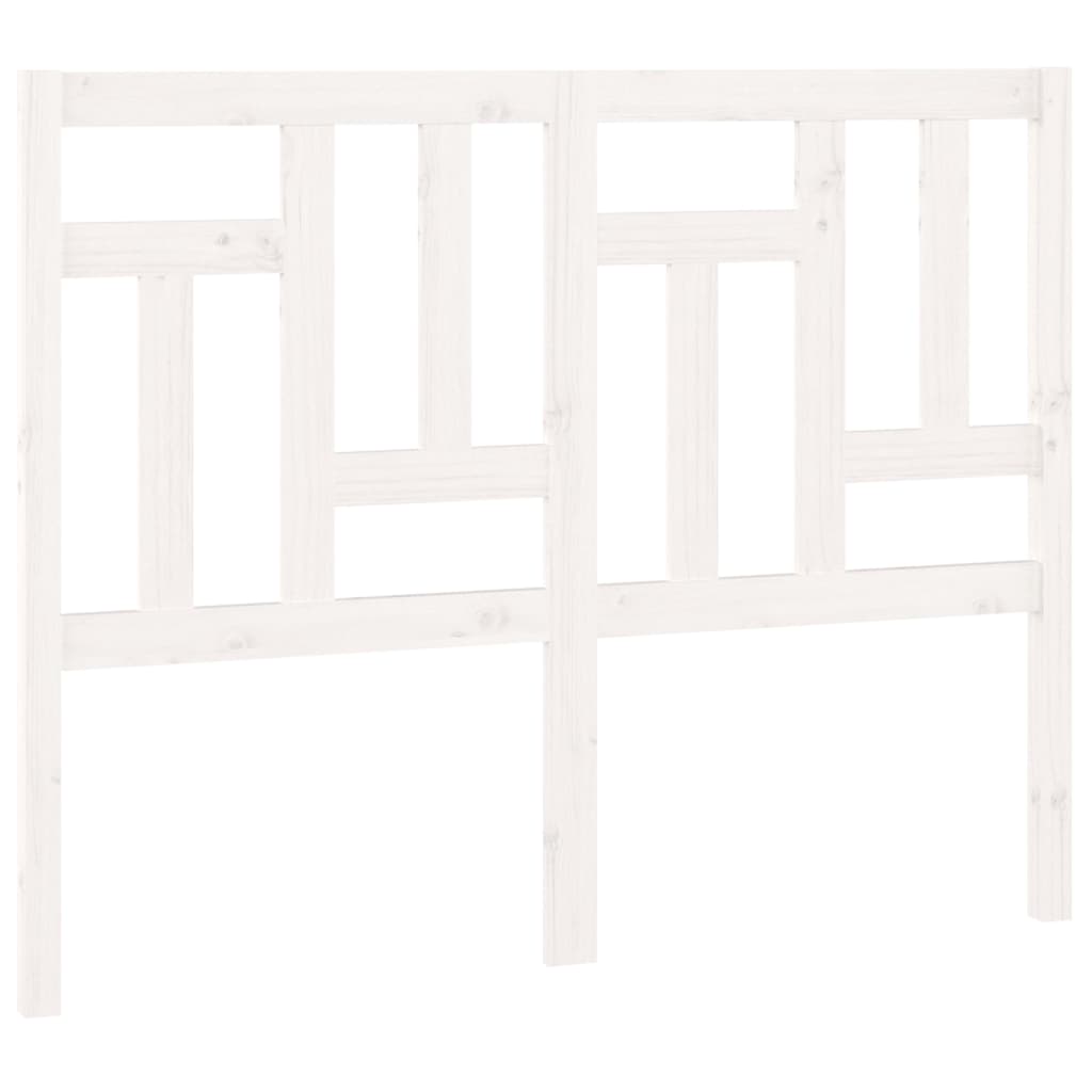 vidaXL Wezgłowie łóżka, białe, 145,5x4x100 cm, lite drewno sosnowe