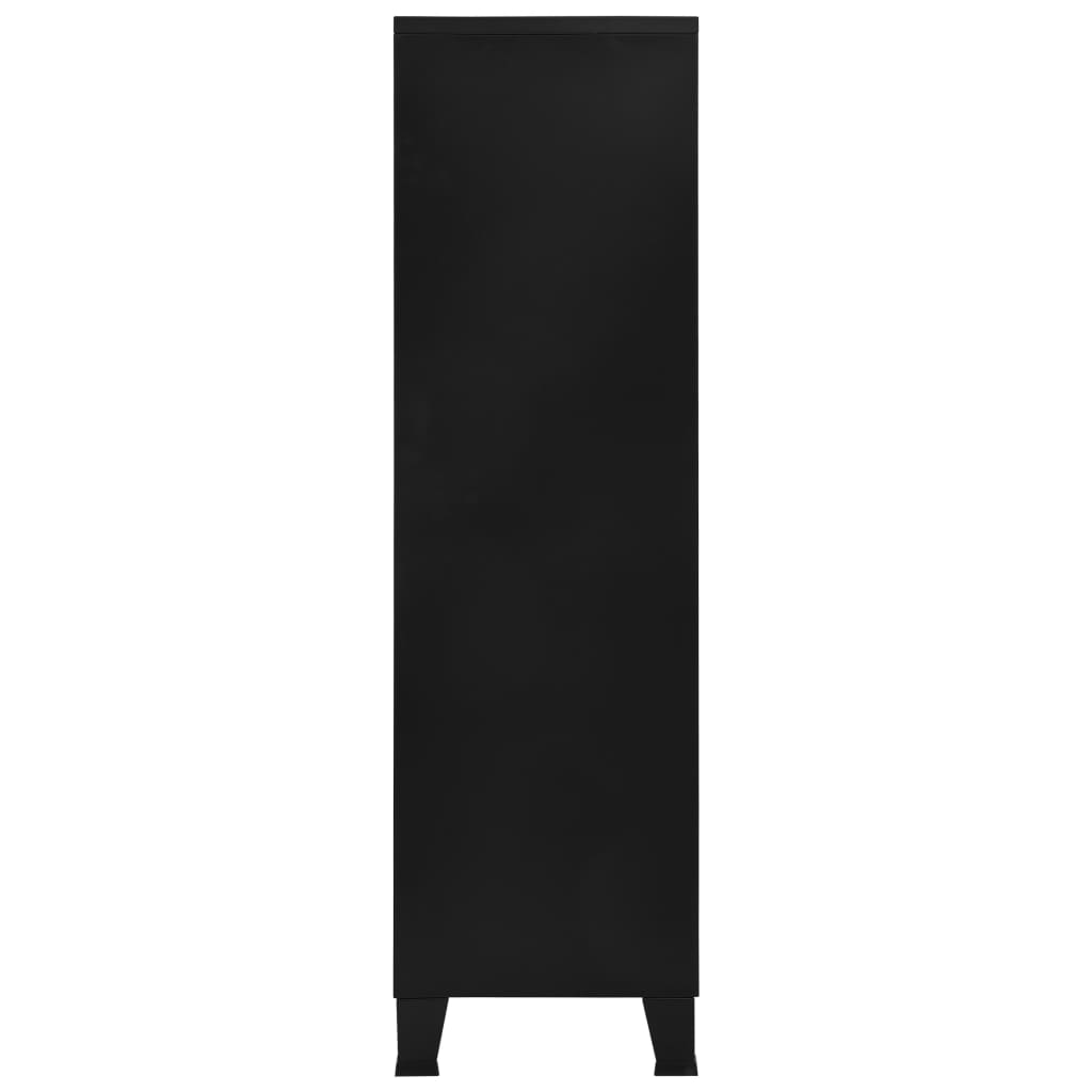 vidaXL Szafa w stylu industrialnym, czarna, 90x40x140 cm, stal