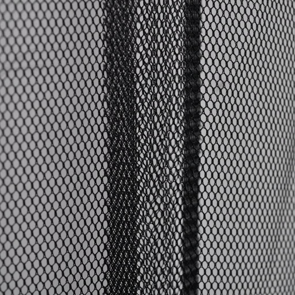 Moskitiera do drzwi, 220 x 125 cm, 5 pasów, czarna, poliester