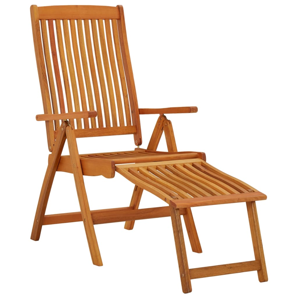 vidaXL Składane krzesła ogrodowe z podnóżkami, 2 szt., eukaliptusowe